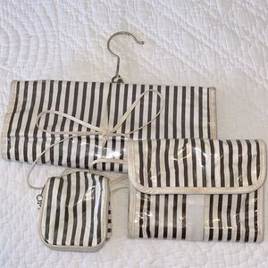 Lot of three vintage (1990s) Henri Bendel signature stripe accessories